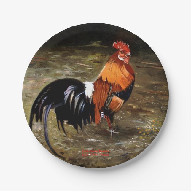 Gallo/Galo/Rooster Paper Plates (Front)