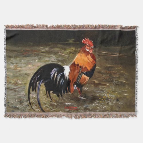 GalloGaloRooster Throw Blanket