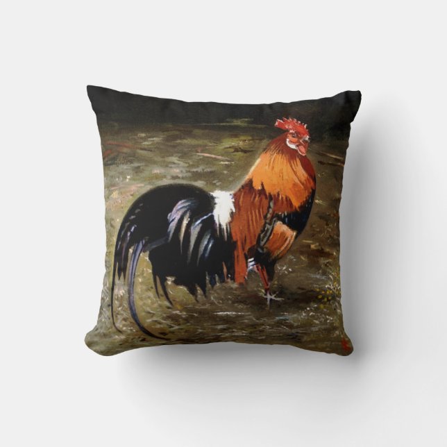 Gallo/Galo/Rooster Throw Pillow (Front)