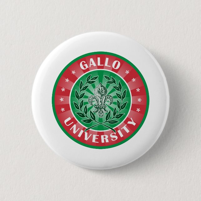 Gallo University Italian Pinback Button (Front)