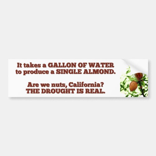 Gallon of Water California Drought Bumper Sticker