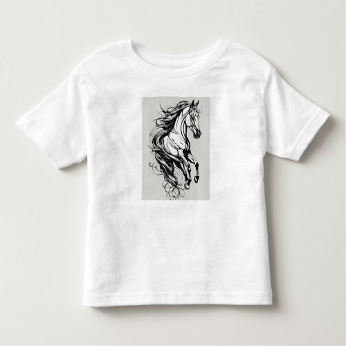  Gallop in Style Horse Printed T_Shirt for Eques