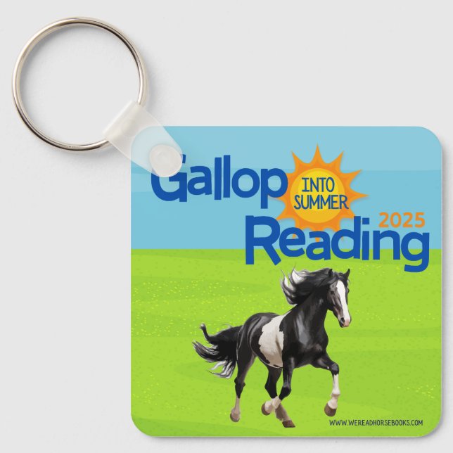 Gallop Into Summer Reading Key Chain (Front)