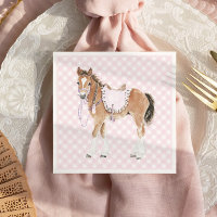 Gallop on Over Girls Pink Horse Birthday