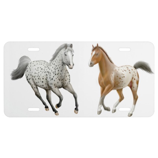 Galloping Appaloosa Horse License Plate (Front)