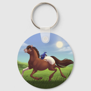 Galloping Appaloosa Horse Promotional Keychain