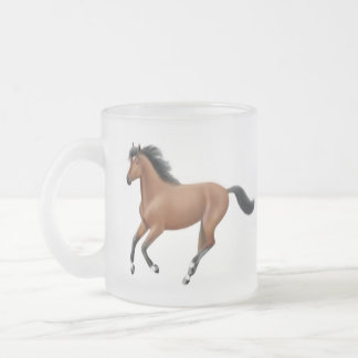 Galloping Bay Horse Frosted Mug