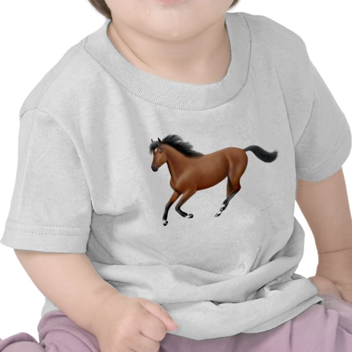 Galloping Bay Horse Infant T Shirt