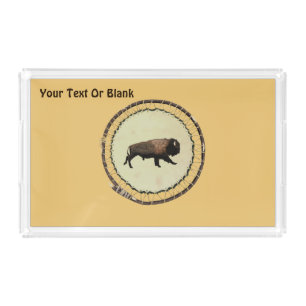 Galloping Bison Acrylic Tray