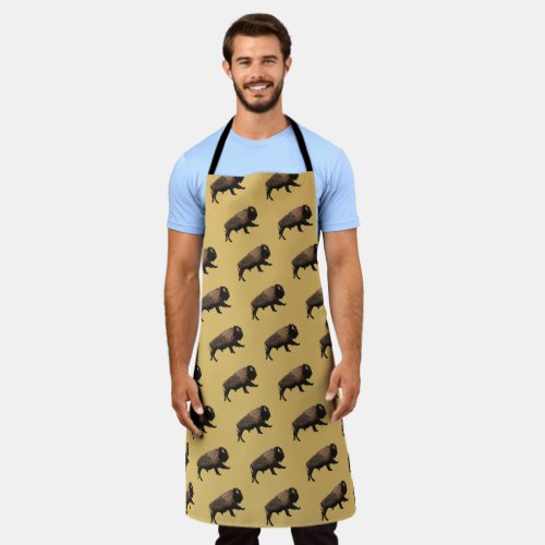 Galloping Bison Apron