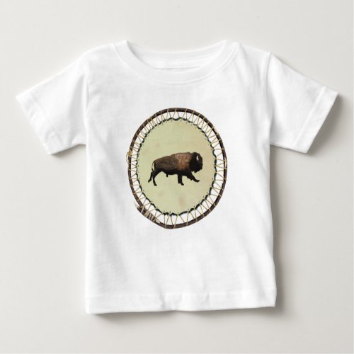 Galloping Bison Baby T_Shirt