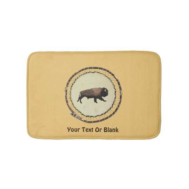 Galloping Bison Bathroom Mat (Front)