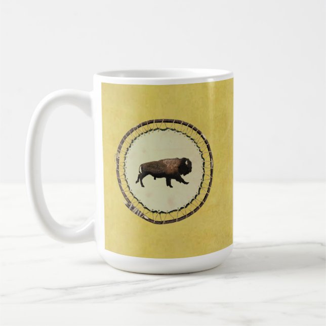 Galloping Bison Coffee Mug (Left)