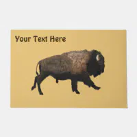 Doormat bison, Large, Natural