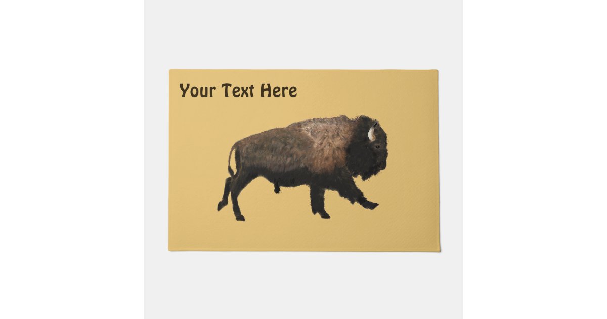 Doormat bison, Small, Natural