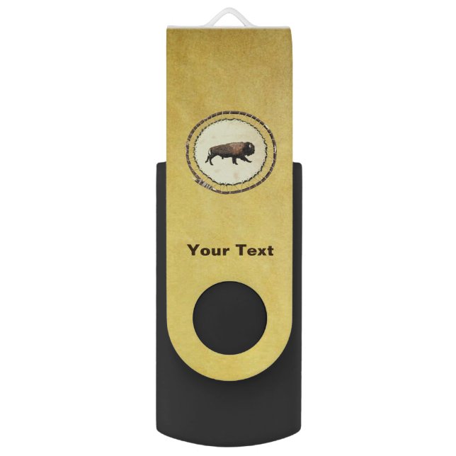 Galloping Bison Flash Drive (Front Vertical)