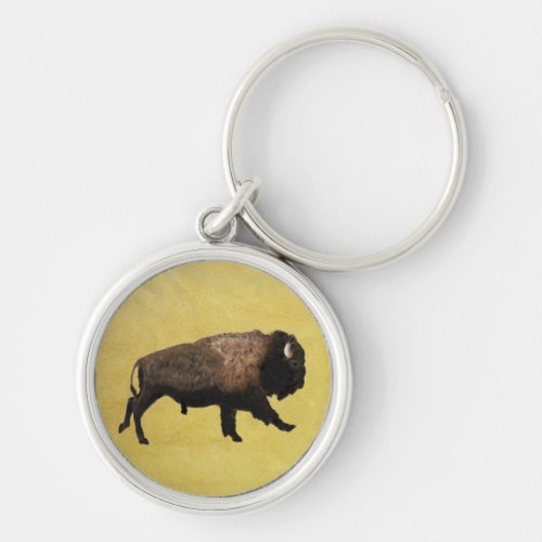 Galloping Bison Keychain