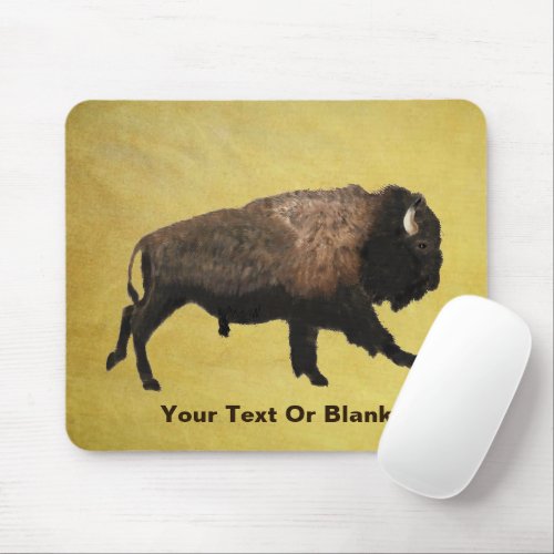 Galloping Bison Mouse Pad
