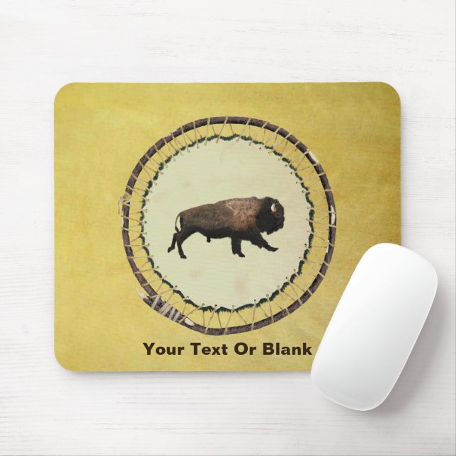 Galloping Bison Mouse Pad (With Mouse)