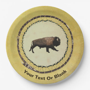 Galloping Bison Paper Plates