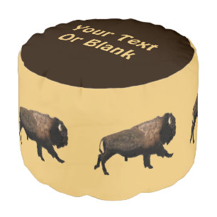 Galloping Bison Pouf