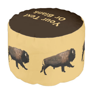 Galloping Bison Pouf