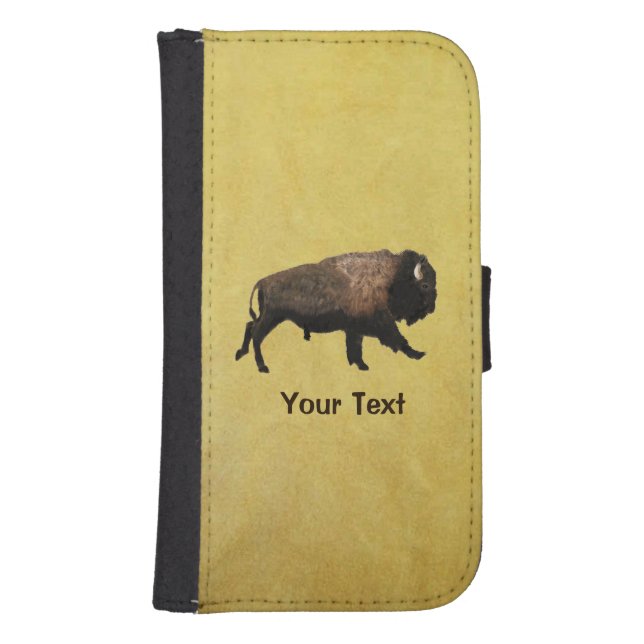 Galloping Bison Samsung Galaxy Wallet Case (Front)