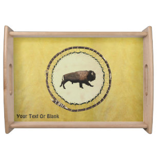 Galloping Bison Serving Tray