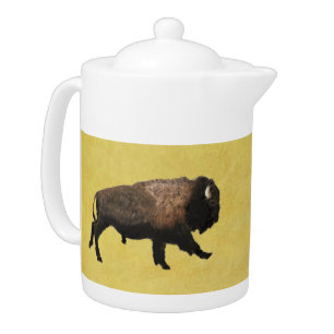Galloping Bison Teapot