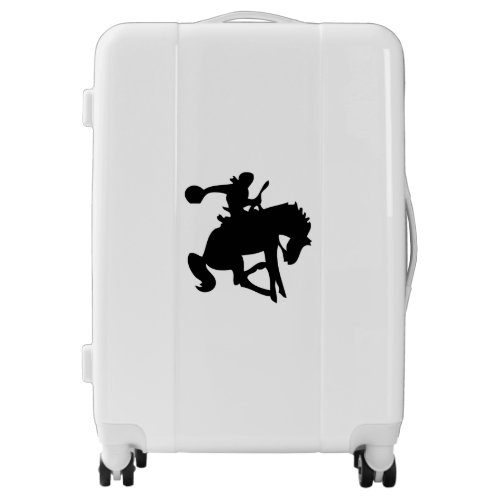 Galloping Bucking Horse Cowboy Silhouette Luggage