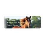 Galloping Chestnut Horse Return Address Label at Zazzle