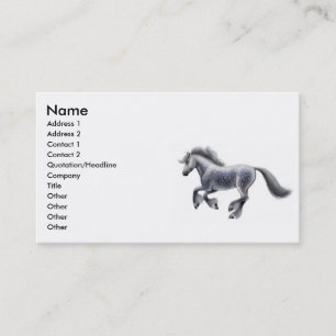 Galloping Draft Horse Business Card