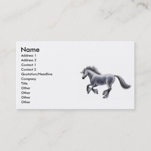 Galloping Draft Horse Business Card