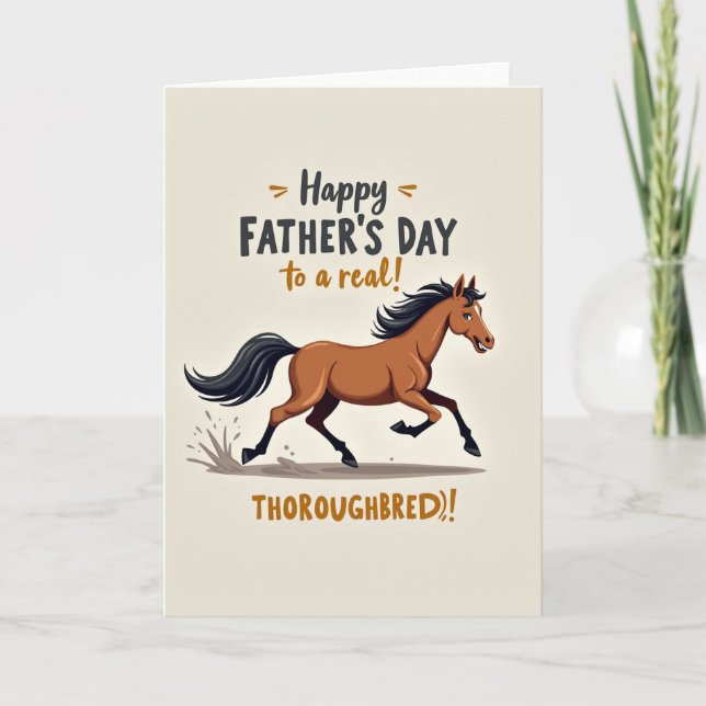 Galloping Fathers Day Card (Front)