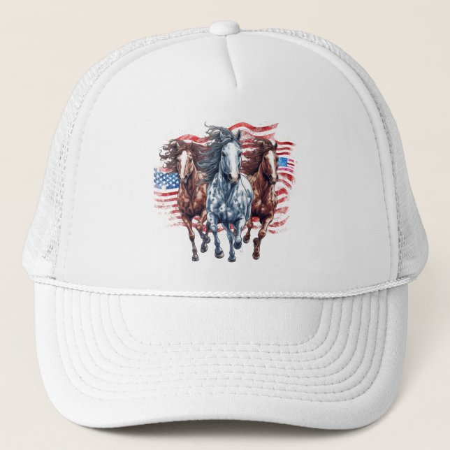 Galloping Freedom Trucker Hat (Front)