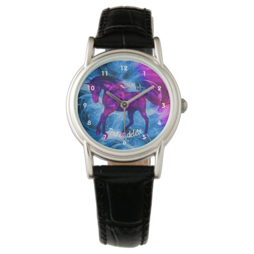 Galloping Horse Animal Art Personalized Watch