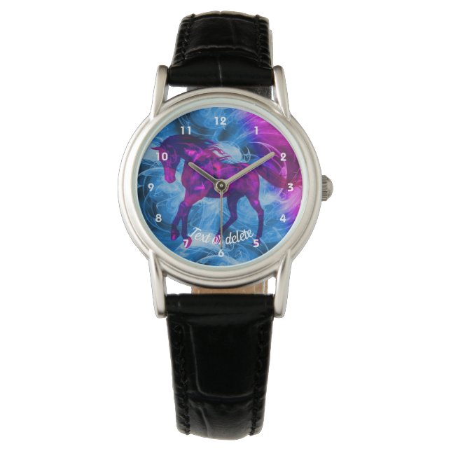 Galloping Horse Animal Art Personalized Watch (Front)