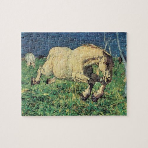 Galloping Horse by Giovanni Segantini Vintage Art Jigsaw Puzzle