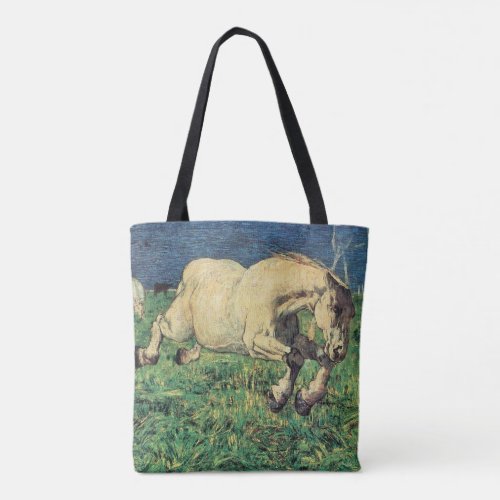 Galloping Horse by Giovanni Segantini Vintage Art Tote Bag