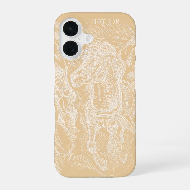 Galloping Horse – Edvard Munch – Personalized  Iphone Case (Back)