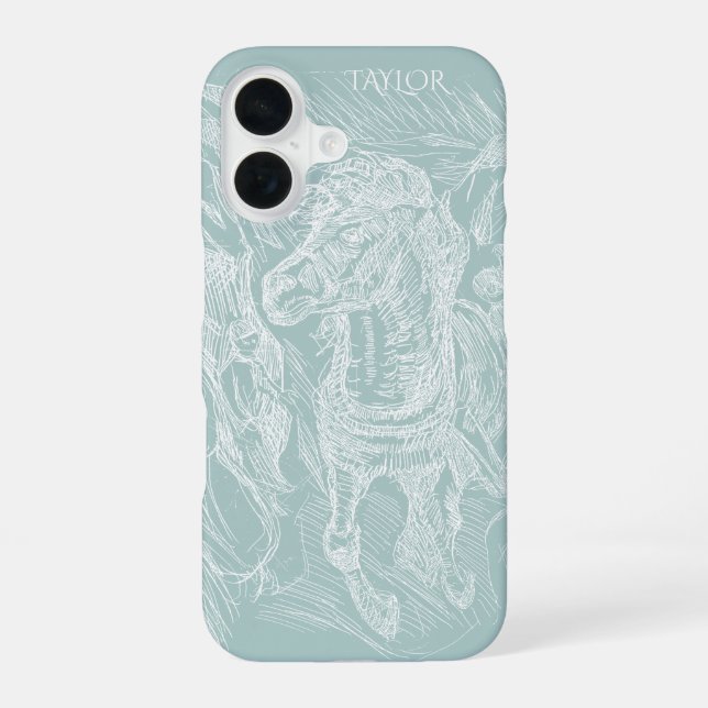 Galloping Horse – Edvard Munch – Personalized  iPhone Case (Back)
