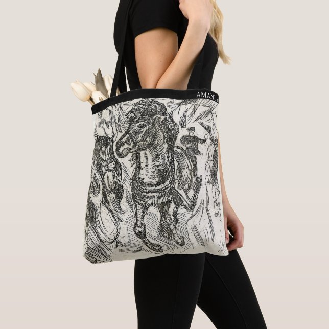 Galloping Horse – Edvard Munch – Personalized Tote Bag (Close Up)