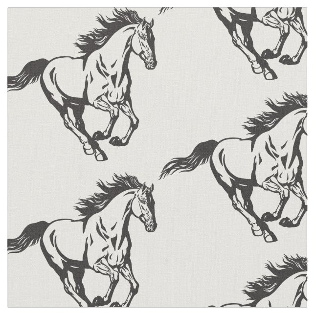 Galloping Horse Fabric (Close Up)