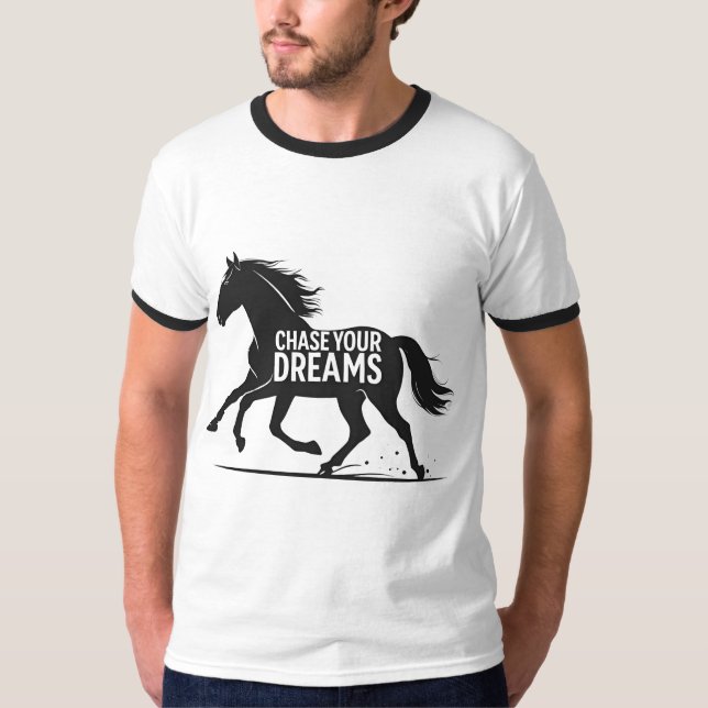  Galloping Horse Silhouette T-Shirt (Front)