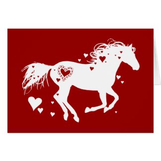 Galloping Horse Valentine's Day Card