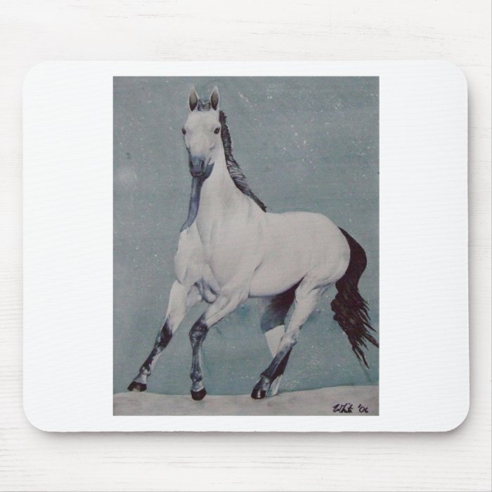 Galloping Horse Watercolor Mouse Pads