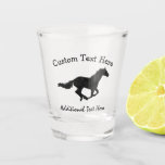 Galloping Horse Watercolor Silhouette Shot Glass at Zazzle