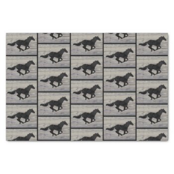 Galloping Horse Watercolor Silhouettes Tissue Paper by PandaCatGallery at Zazzle