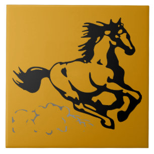 Galloping Horse Wild and Free Ceramic Tile
