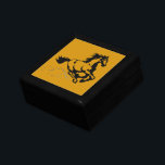 Galloping Horse Wild and Free Gift Box<br><div class="desc">A fantastic illustration of a galloping horse. This horse is a golden chestnut brown color with a black mane and tail. He can be seen galloping fast with clouds of dust being kicked up by his heels. His mane and tail flying in the breeze. Great for horse lovers.</div>